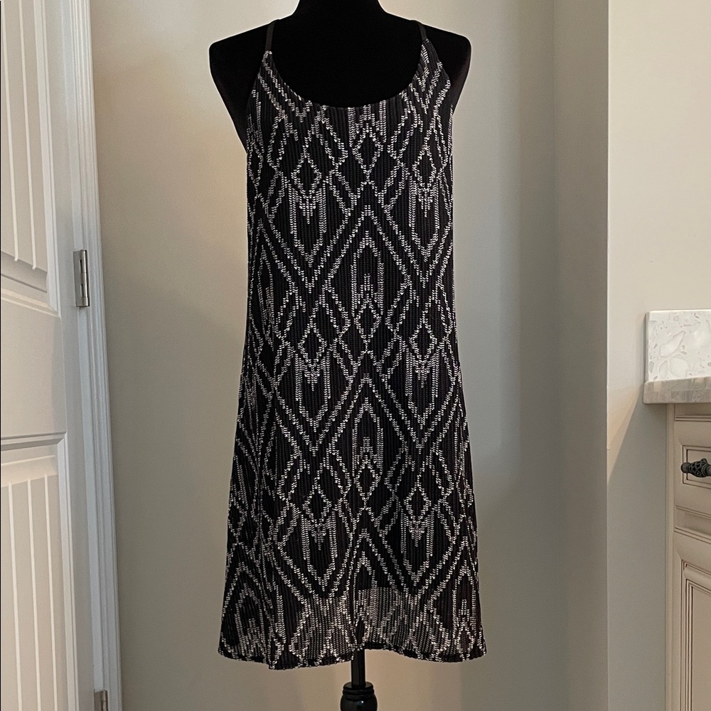 Aeropostale Black and White Geometric Mini Dress